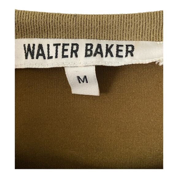 Walter Baker Puff Sleeve Keyhole Crew Neck Aliva Top Solid Tan Size Medium - Picture 4 of 6